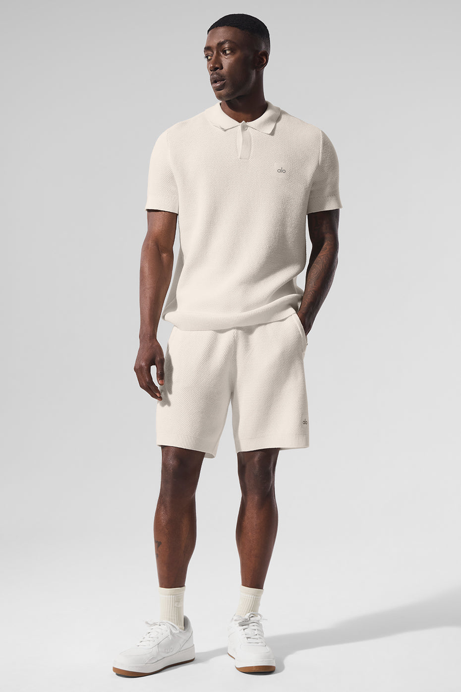 Alo Yoga 7" Sports Club Sweater Knit Short - Ivory