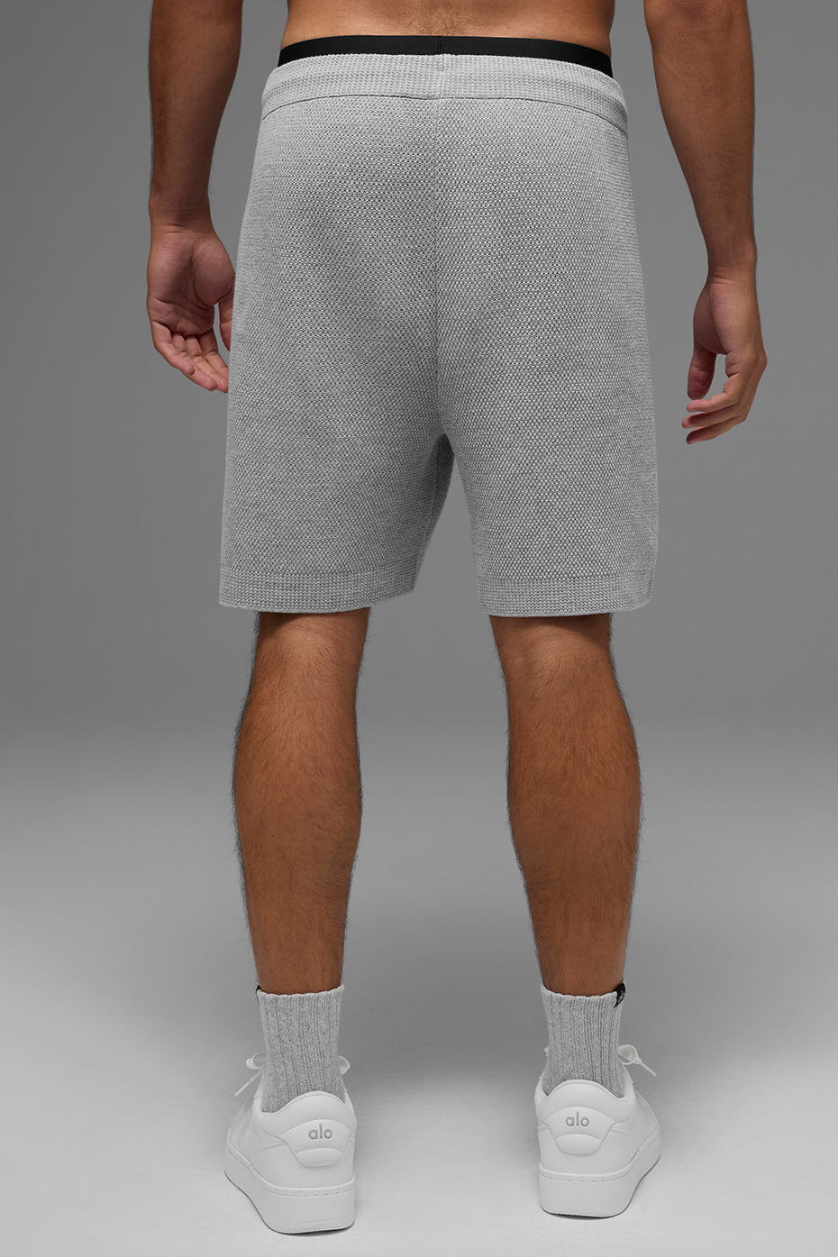 Alo Yoga 7" Sports Club Sweater Knit Short - Athletic Heather Grey