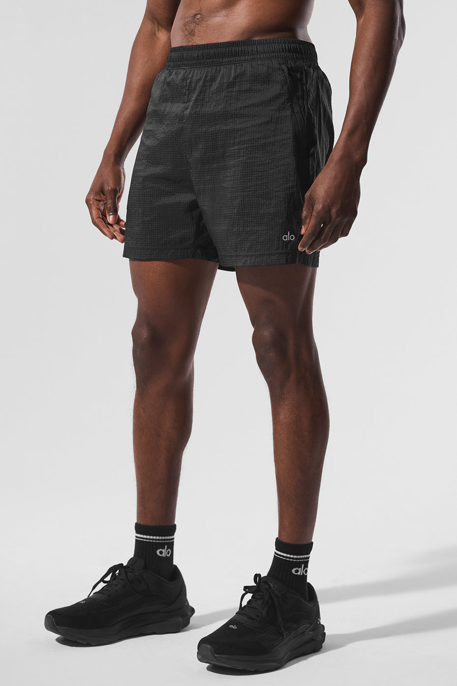 Alo Yoga 5" Game Time Ripstop 2-In-1 Short - Black/Black