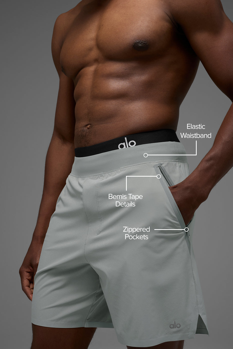Alo Yoga 7" Repetition Pro Short - Lunar Grey