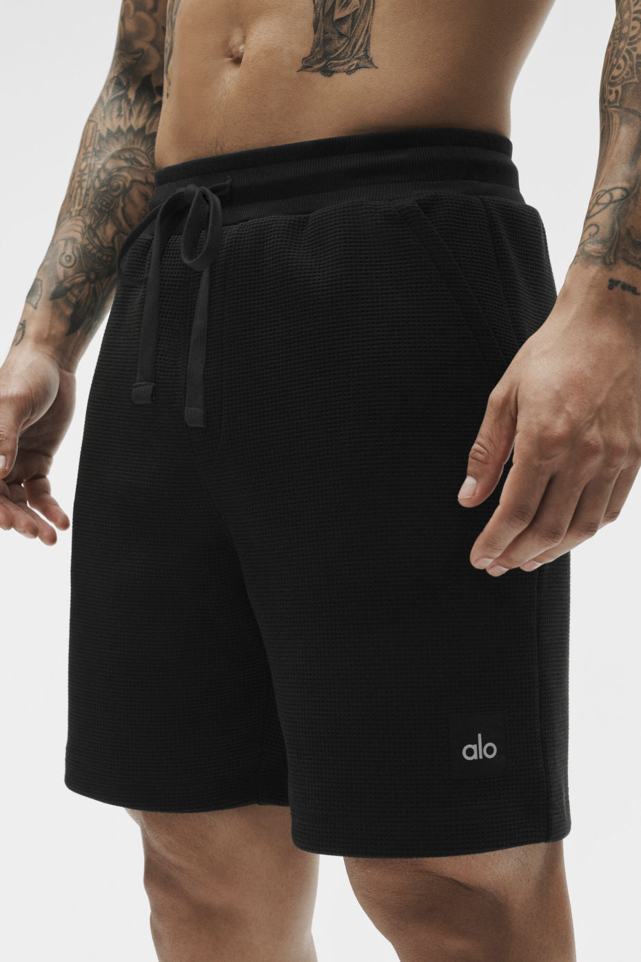 Alo Yoga 7" Waffle Lounge Short - Black