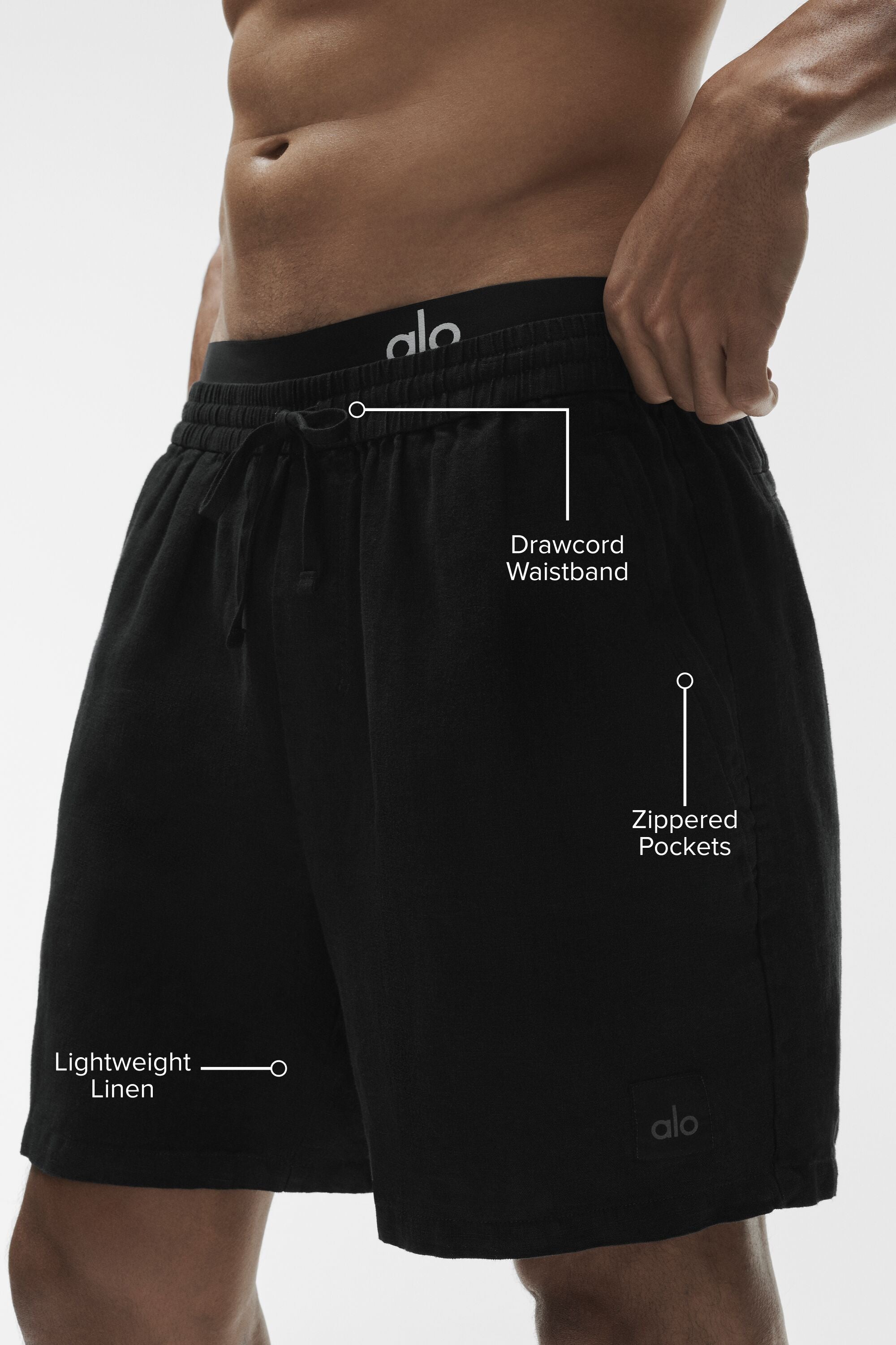 Alo Yoga 7" Linen Days Short - Black
