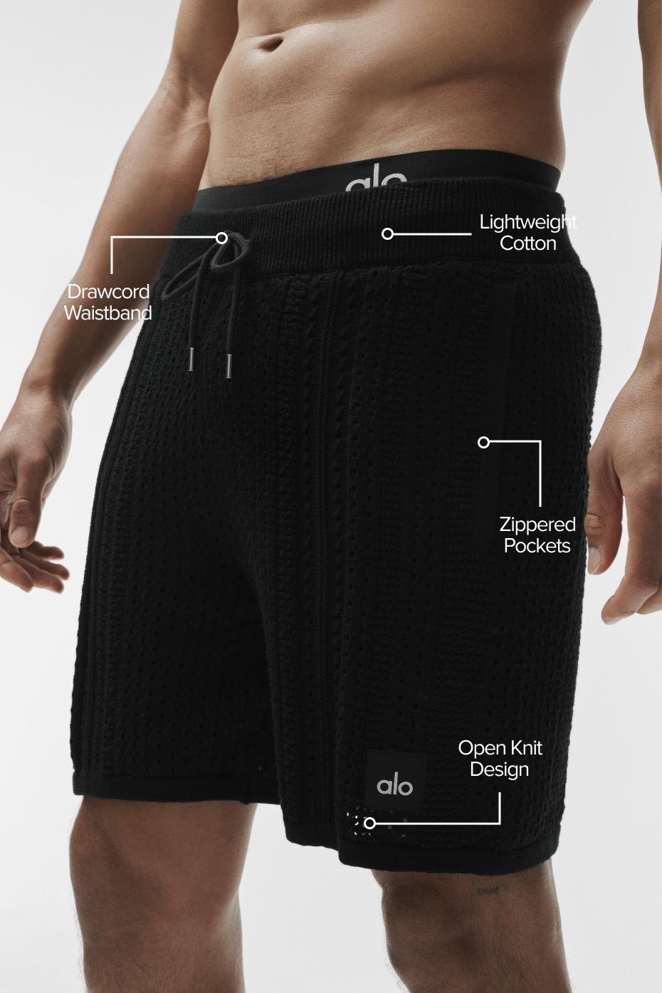 Alo Yoga 7" Coastline Knit Short - Black