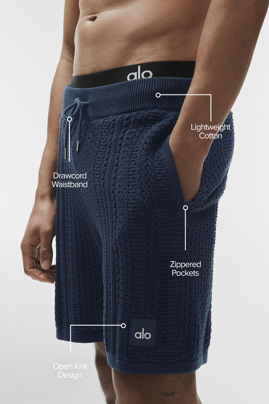 Alo Yoga 7" Coastline Knit Short - Navy