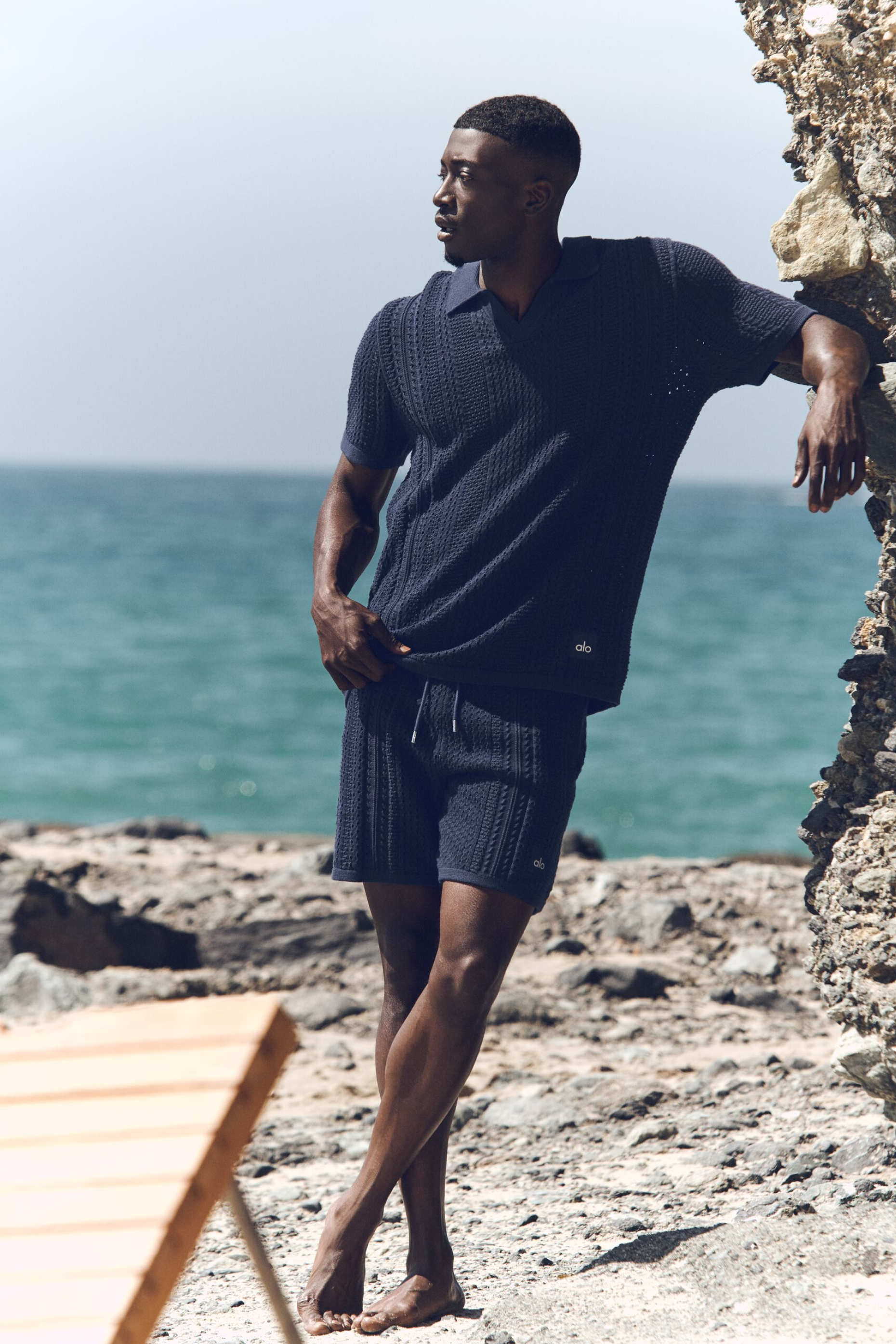 Alo Yoga 7" Coastline Knit Short - Navy