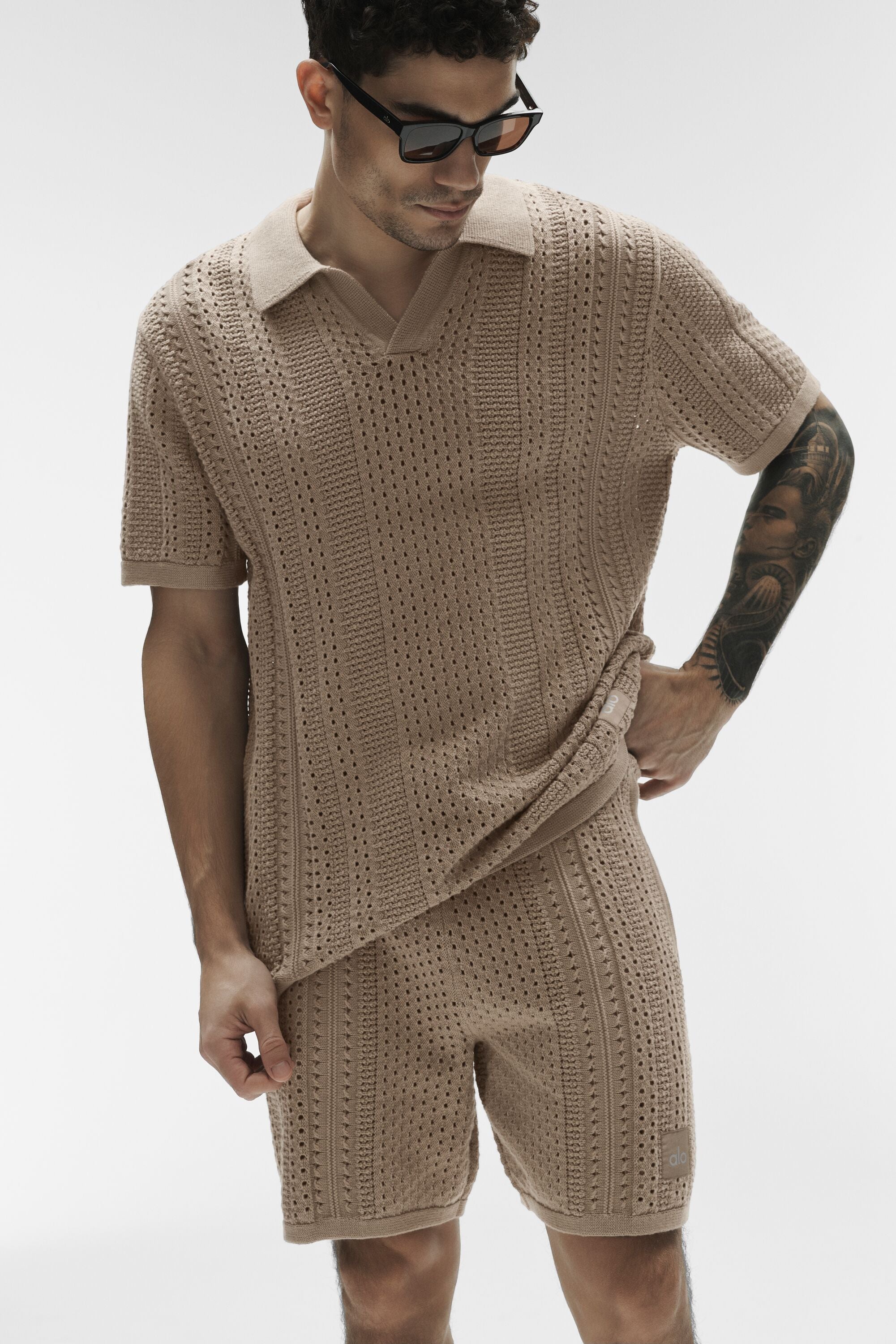 Alo Yoga 7" Coastline Knit Short - Gravel