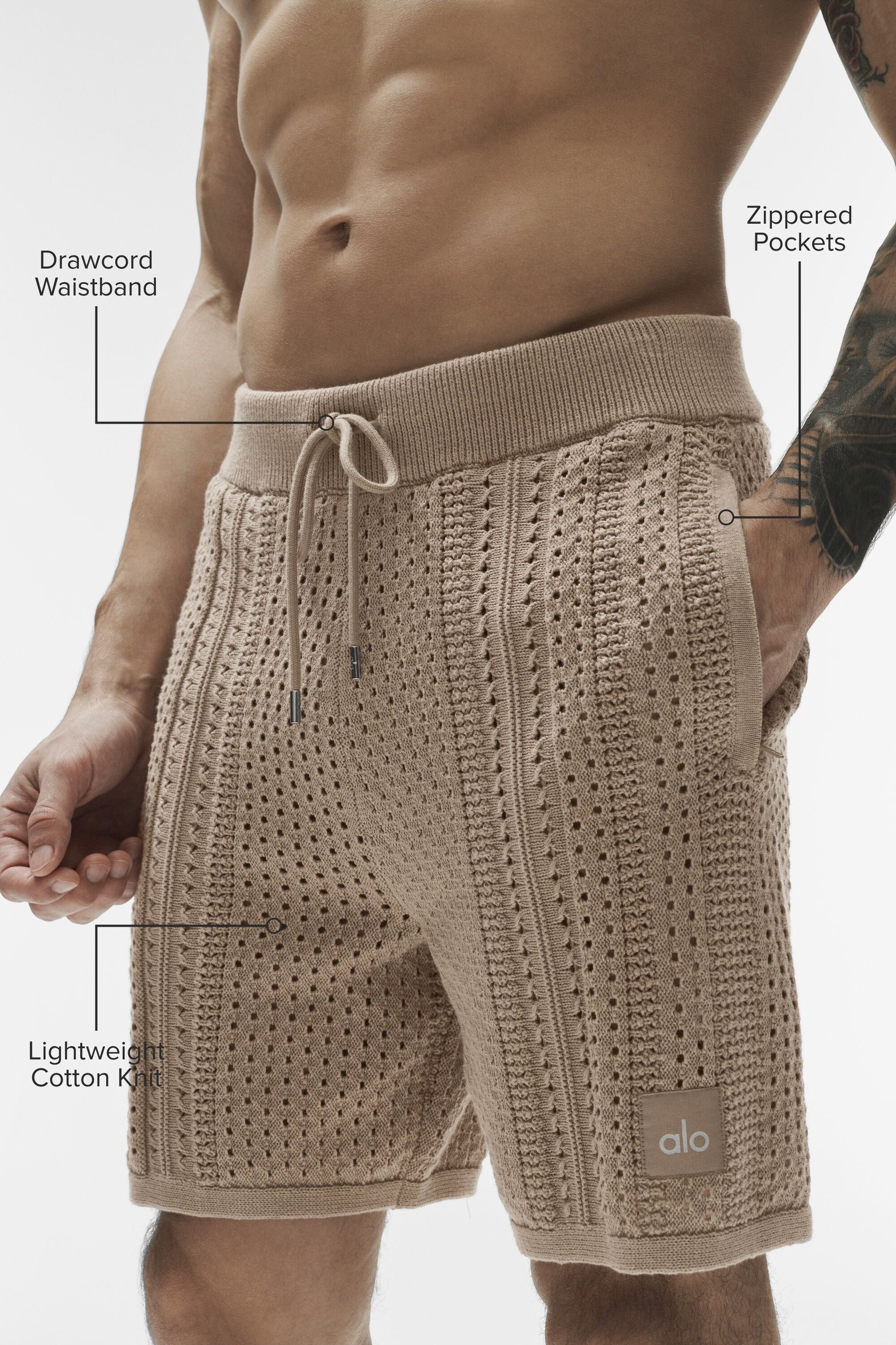 Alo Yoga 7" Coastline Knit Short - Gravel