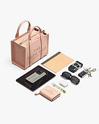 Marc Jacobs The Metallic Leather Small Tote Bag Metallic Silver