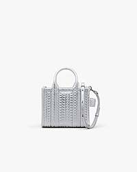 Marc Jacobs The Monogram Metallic Crossbody Tote Bag Silver/bright White