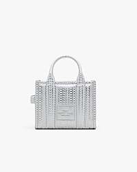 Marc Jacobs The Monogram Metallic Small Tote Bag Silver/bright White