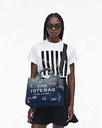 Marc Jacobs The Rip And Repair Denim Medium Tote Bag Punk Indigo