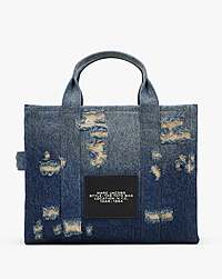 Marc Jacobs The Rip And Repair Denim Medium Tote Bag Punk Indigo