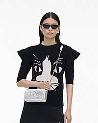 Marc Jacobs The Metallic Leather Chain Mini Bag Silver