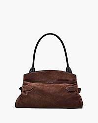 Marc Jacobs The Suede Dakota Satchel Dark Brown