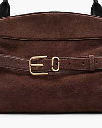 Marc Jacobs The Suede Dakota Satchel Dark Brown