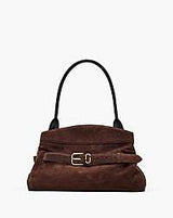 Marc Jacobs The Suede Dakota Satchel Dark Brown