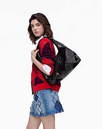 Marc Jacobs The Suede Patchwork Sack Bag Black Multi
