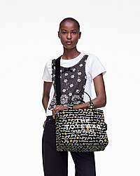 Marc Jacobs The Joy Canvas Medium Tote Bag Black Multi