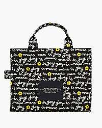 Marc Jacobs The Joy Canvas Medium Tote Bag Black Multi