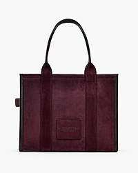 Marc Jacobs The Suede Large Tote Bag Dark Plum