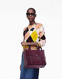 Marc Jacobs The Suede Medium Tote Bag Dark Plum