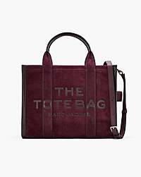 Marc Jacobs The Suede Medium Tote Bag Dark Plum