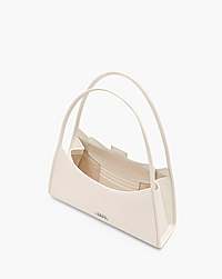 Marc Jacobs The Glam Claw Clip Shoulder Bag Cotton White