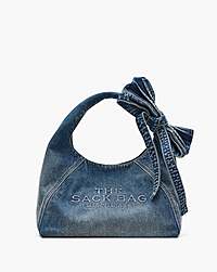 Marc Jacobs The Bow Denim Sack Bag Medium Wash Indigo