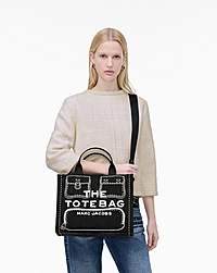 Marc Jacobs The Trompe L'oeil Cargo Canvas Medium Tote Bag Black