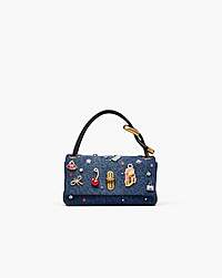 Marc Jacobs The Trinket Charm Denim Mini Dual Bag Medium Wash Multi