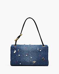 Marc Jacobs The Trinket Charm Denim Large Dual Bag Medium Wash Multi
