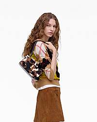 Marc Jacobs The Cow Haircalf Mini Dual Shoulder Bag Mocha Multi