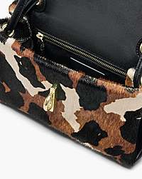 Marc Jacobs The Cow Haircalf Mini Dual Shoulder Bag Mocha Multi