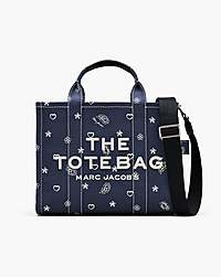 Marc Jacobs The Bandana Canvas Medium Tote Bag Navy Multi
