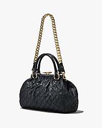 Marc Jacobs Re-edition Quilted Leather Stam Bag Black