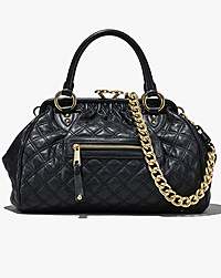 Marc Jacobs Re-edition Quilted Leather Stam Bag Black