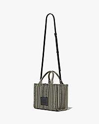 Marc Jacobs The Monogram Leather Small Tote Bag Black/white