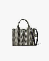 Marc Jacobs The Monogram Leather Small Tote Bag Black/white