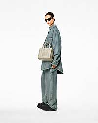 Marc Jacobs The Monogram Leather Small Tote Bag Khaki