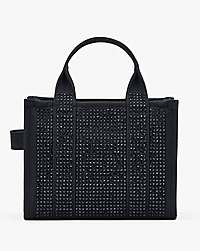 Marc Jacobs The Crystal Canvas Small Tote Bag Black Crystal
