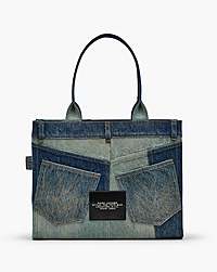 Marc Jacobs The Deconstructed Denim Large Tote Bag Indigo Multi