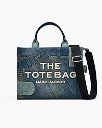 Marc Jacobs The Deconstructed Denim Medium Tote Bag Indigo Multi