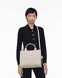 Marc Jacobs The Leather Medium Tote Bag Cotton/silver