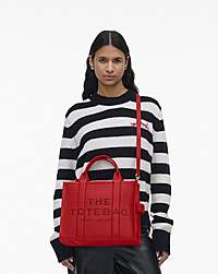 Marc Jacobs The Leather Medium Tote Bag True Red