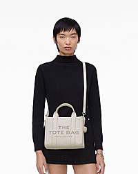 Marc Jacobs The Leather Small Tote Bag Cotton/silver