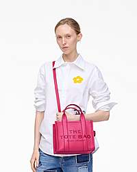 Marc Jacobs The Leather Small Tote Bag Raspberry Pink
