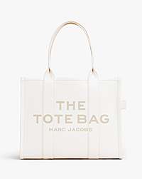 Marc Jacobs The Leather Large Tote Bag Cotton/silver