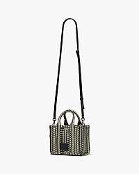 Marc Jacobs The Monogram Leather Crossbody Tote Bag Black/white