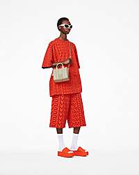 Marc Jacobs The Monogram Leather Crossbody Tote Bag Khaki