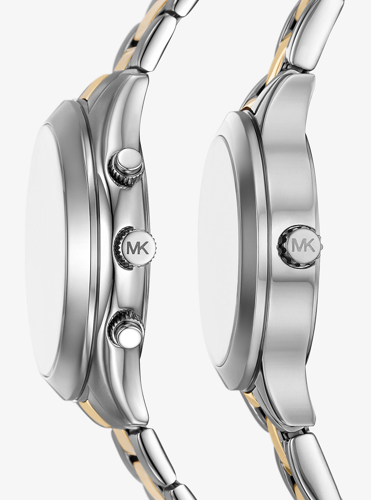 Michael Kors Aspyn His and Hers Pave Two-Tone Watch Set Two Tone